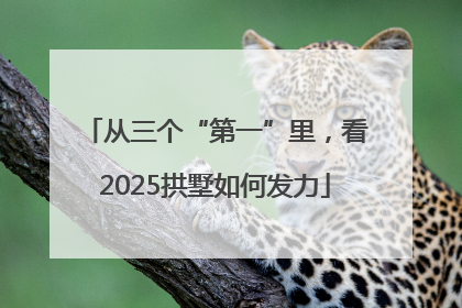 从三个“第一”里，看2025拱墅如何发力